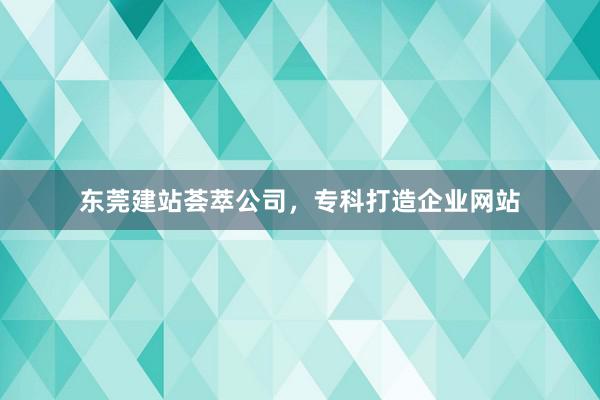 东莞建站荟萃公司，专科打造企业网站