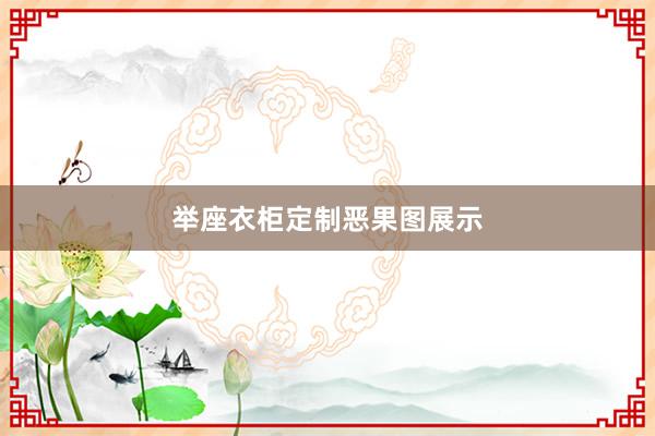 举座衣柜定制恶果图展示
